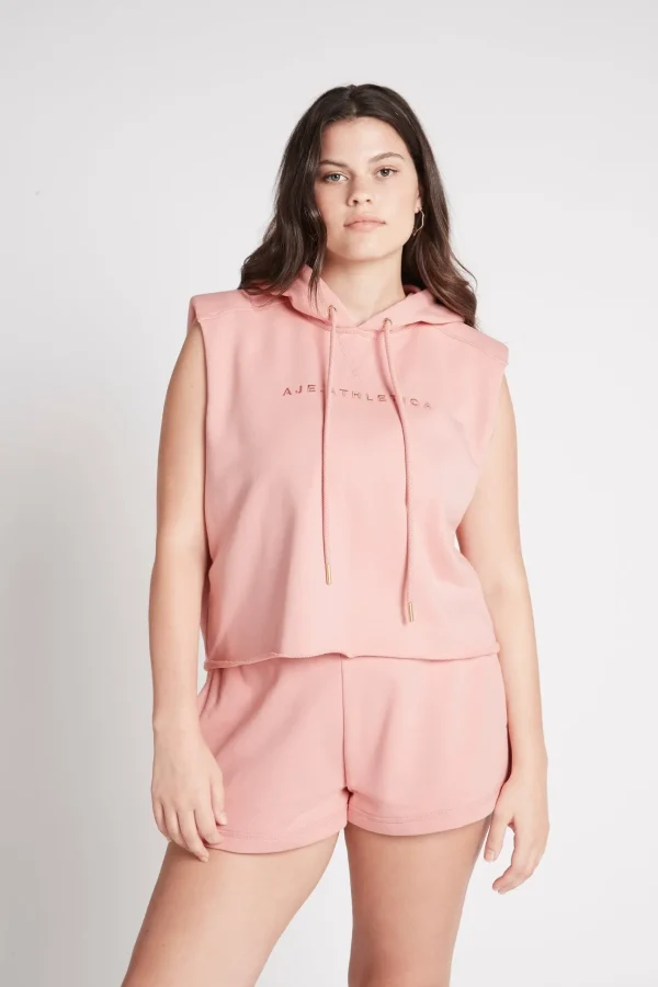Cropped Established Short Sleeve Hoodie 402
