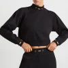 Cropped Fleece Funnel Neck Jumper 408