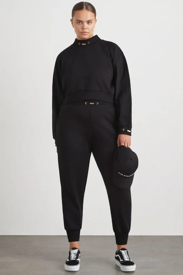 Cropped Fleece Funnel Neck Jumper 408