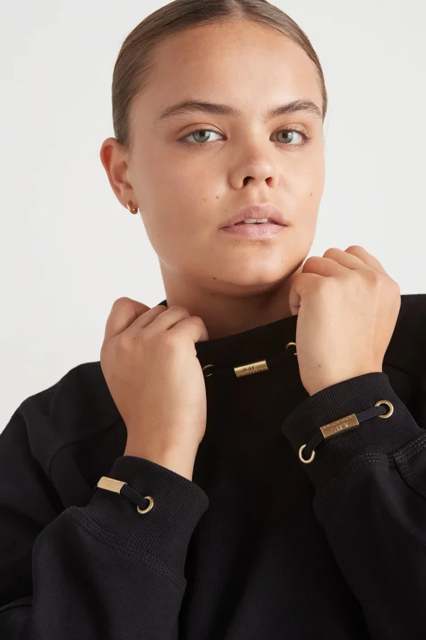 Cropped Fleece Funnel Neck Jumper 408