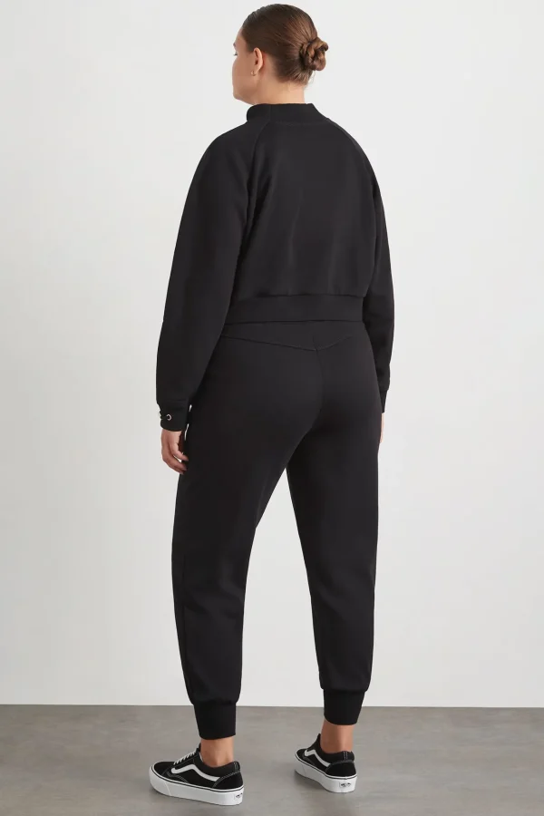 Cropped Fleece Funnel Neck Jumper 408