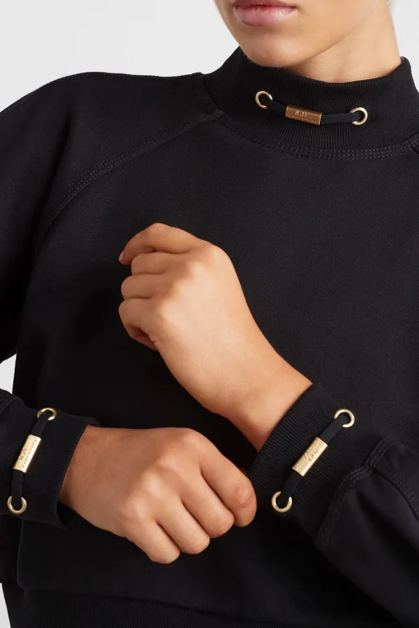 Cropped Fleece Funnel Neck Jumper 408