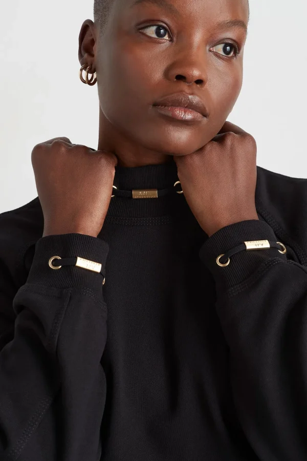 Cropped Fleece Funnel Neck Jumper 408