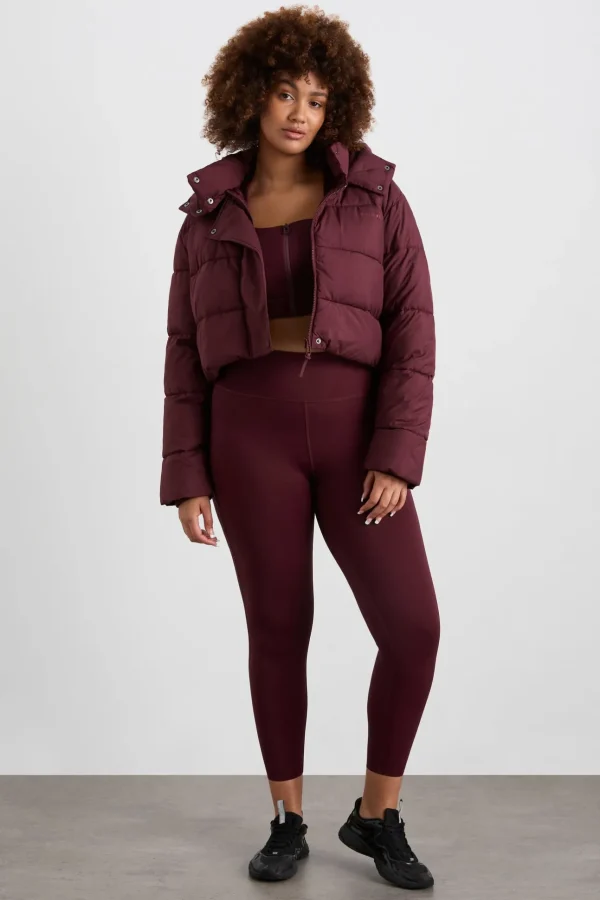 Cropped Hooded Puffer Jacket 764