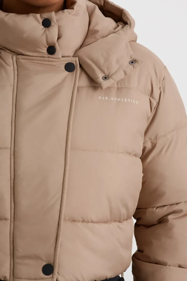 Cropped Hooded Puffer Jacket 764