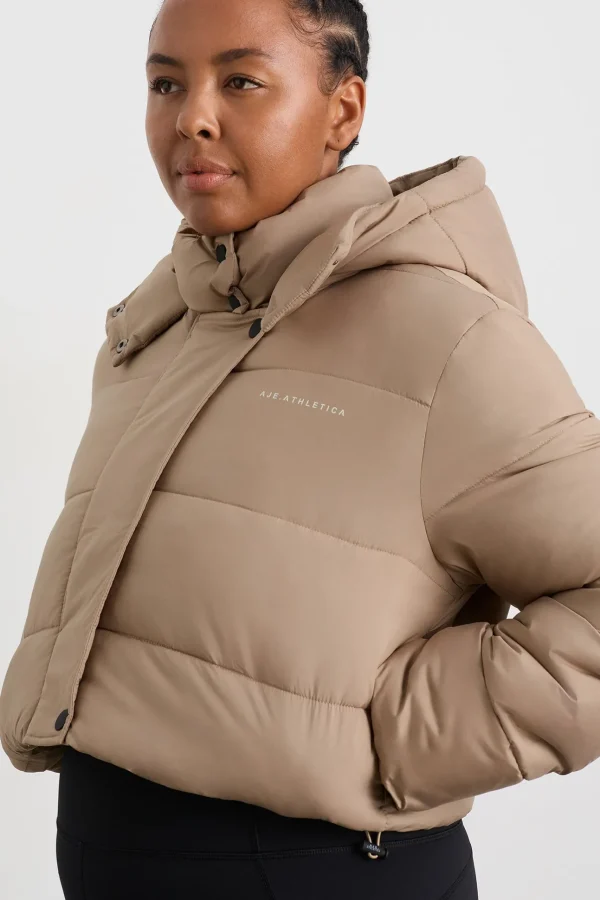 Cropped Hooded Puffer Jacket 764