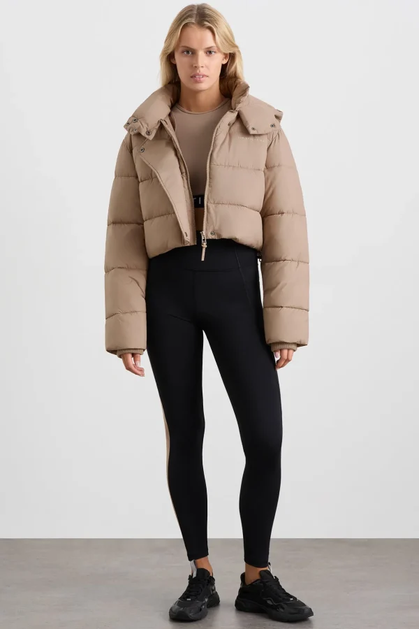 Cropped Hooded Puffer Jacket 764