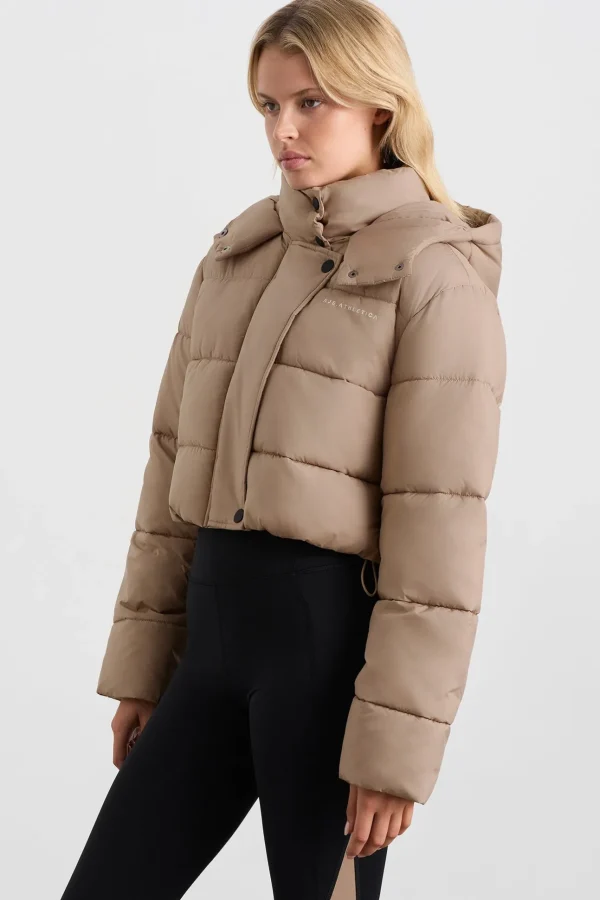 Cropped Hooded Puffer Jacket 764