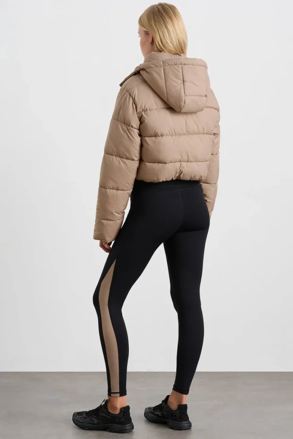 Cropped Hooded Puffer Jacket 764