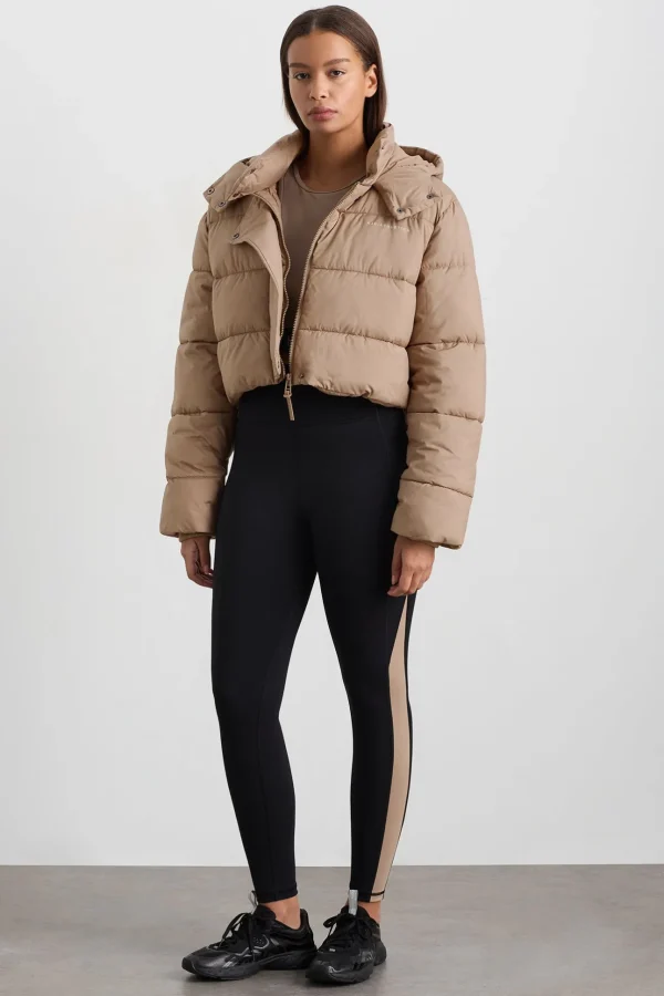 Cropped Hooded Puffer Jacket 764
