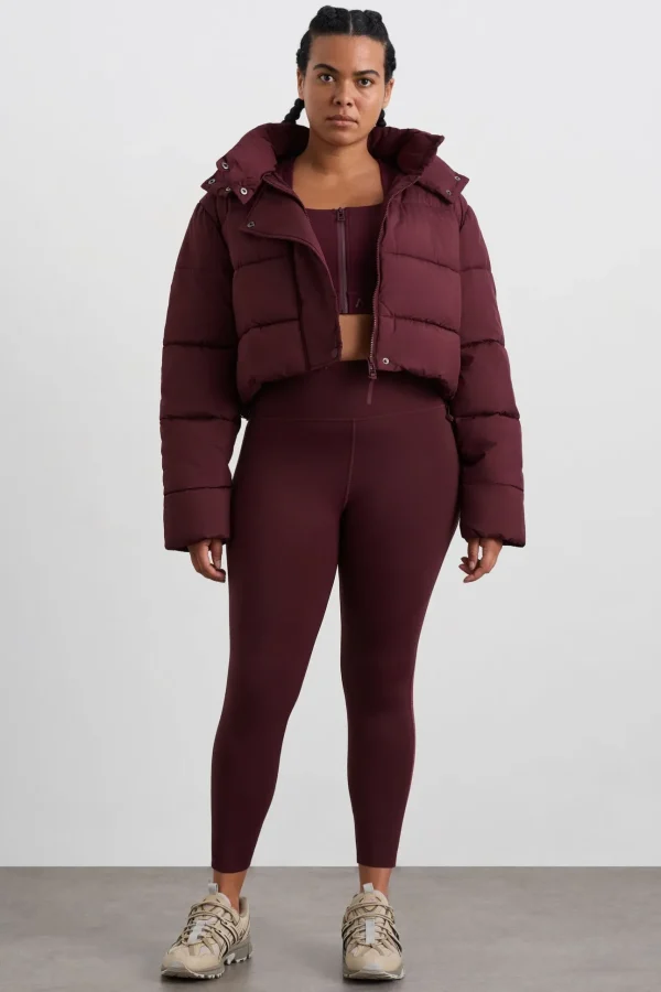 Cropped Hooded Puffer Jacket 764