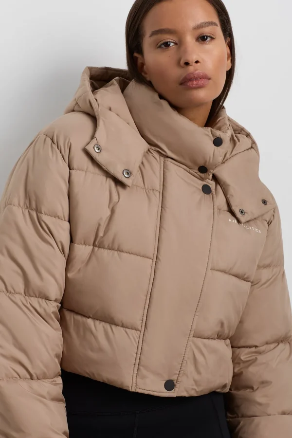 Cropped Hooded Puffer Jacket 764