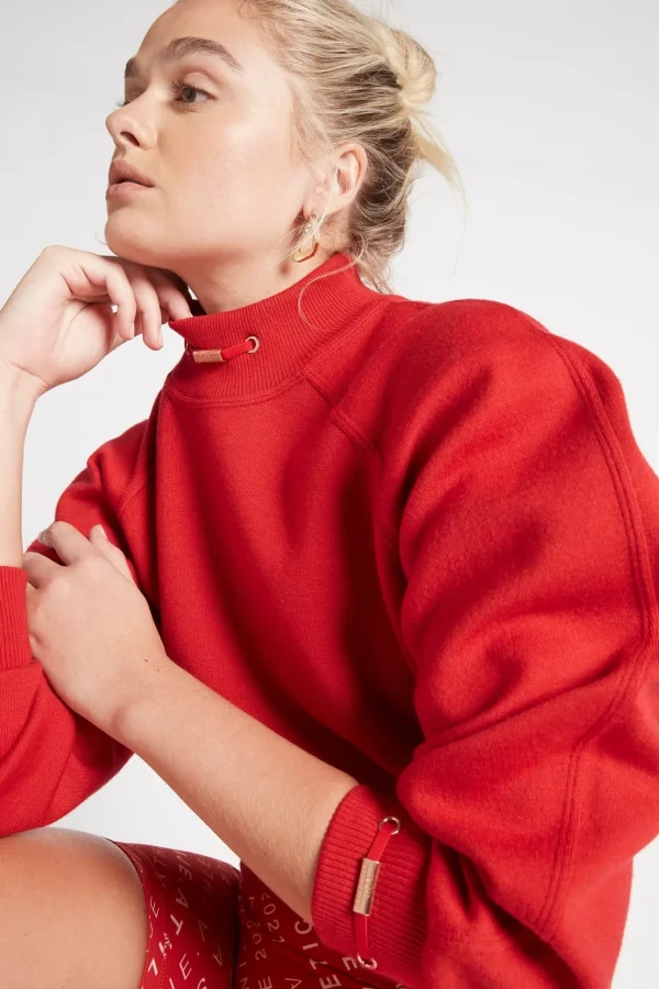 Cropped Knit Funnel Neck Jumper 408