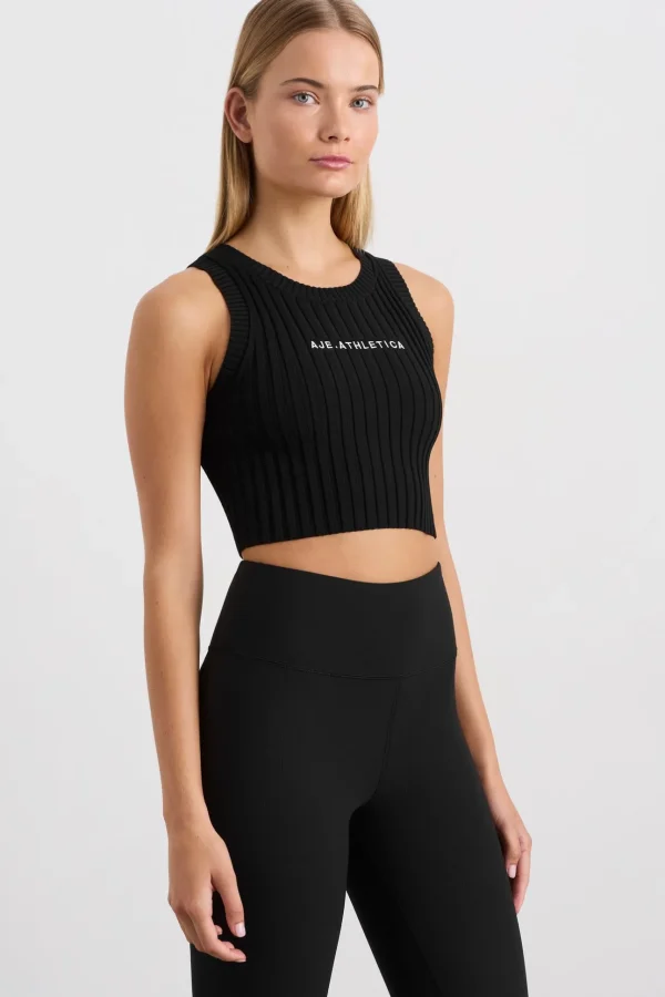 Cropped Knitted Logo Tank 135