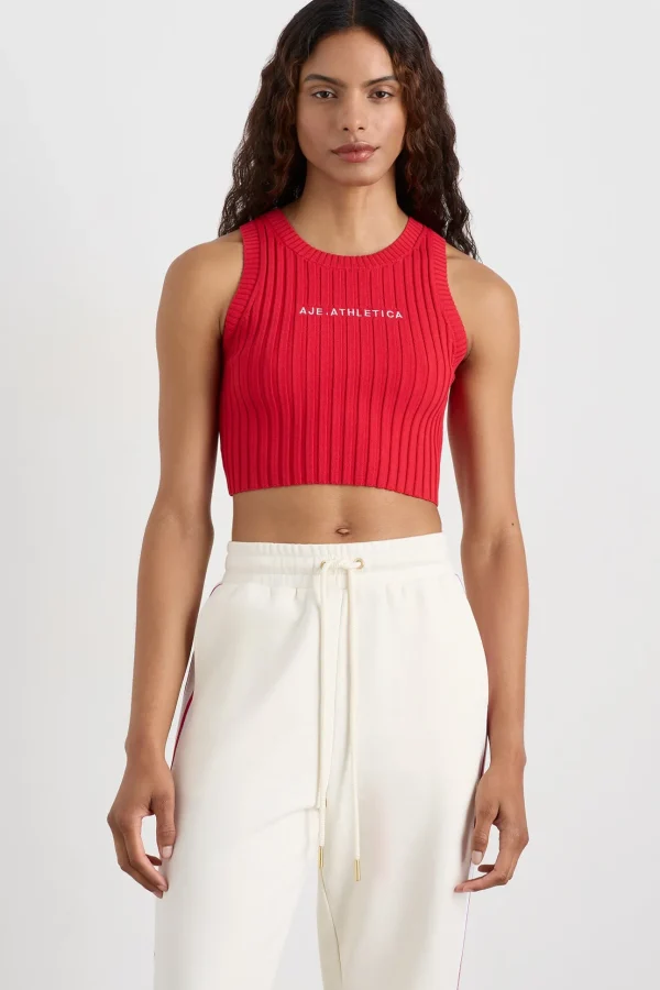 Cropped Knitted Logo Tank 135