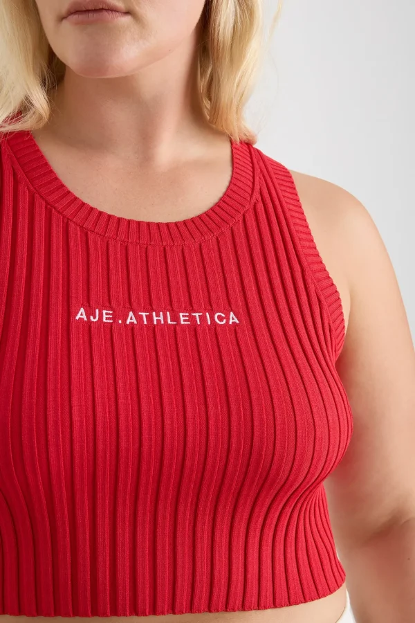 Cropped Knitted Logo Tank 135