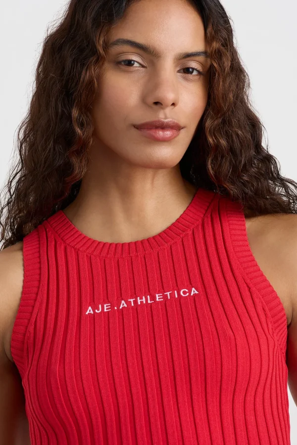Cropped Knitted Logo Tank 135