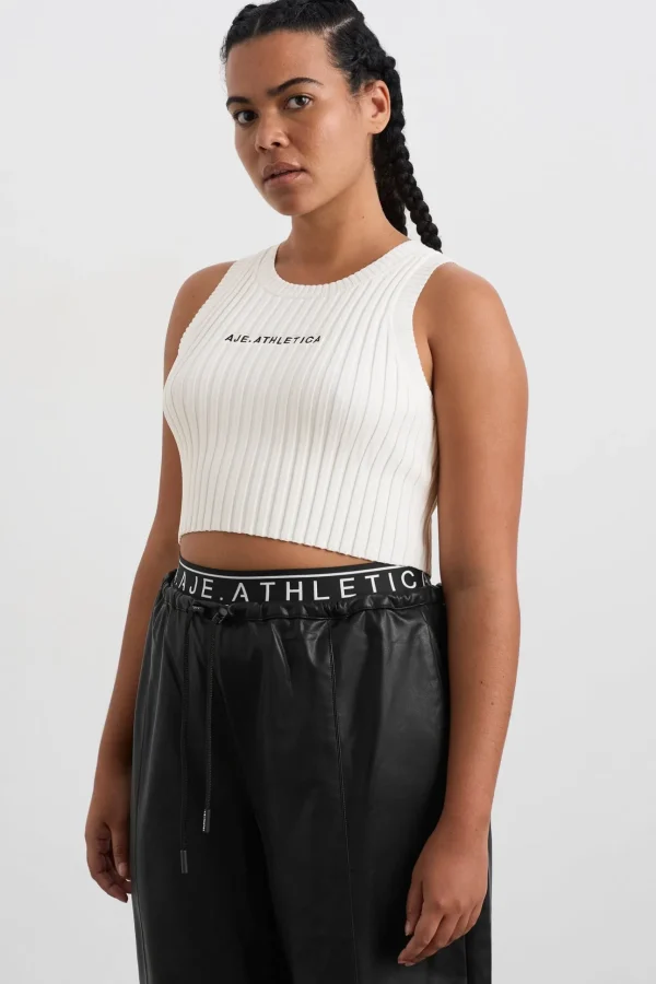 Cropped Knitted Logo Tank 135