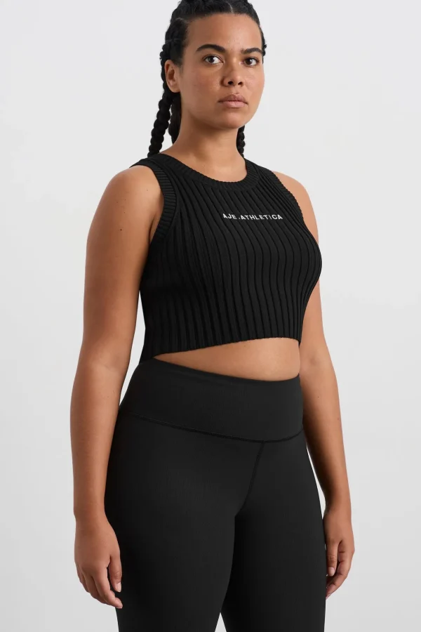Cropped Knitted Logo Tank 135