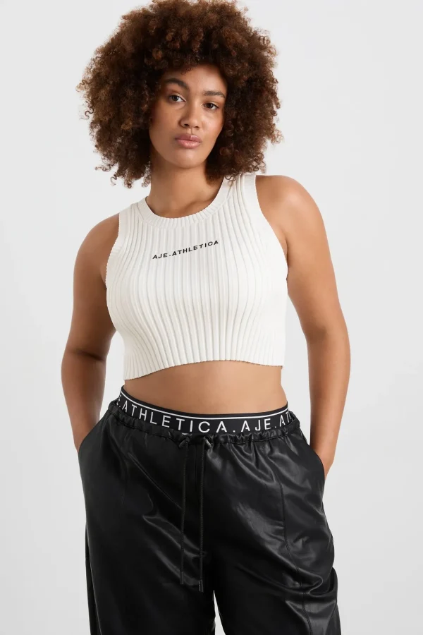 Cropped Knitted Logo Tank 135