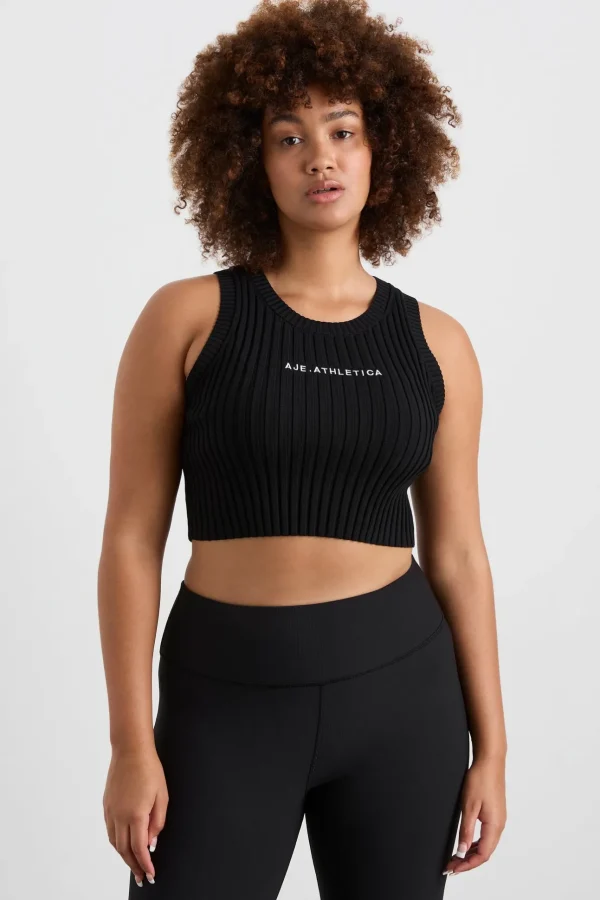 Cropped Knitted Logo Tank 135