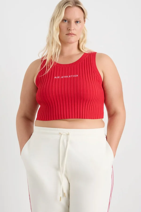 Cropped Knitted Logo Tank 135