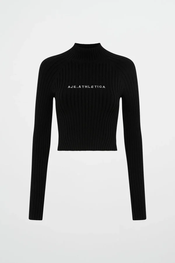Cropped Knitted Long Sleeve Top 437