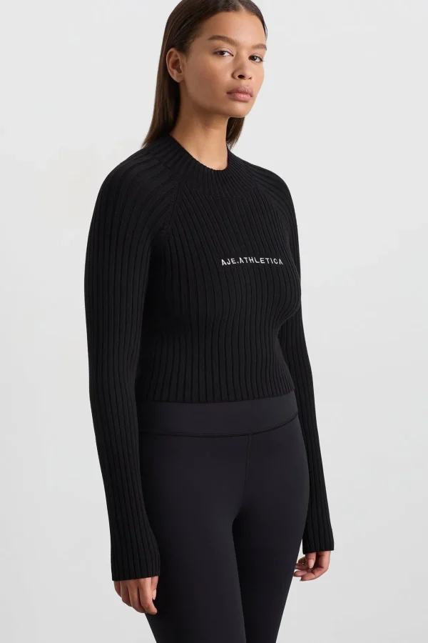 Cropped Knitted Long Sleeve Top 437