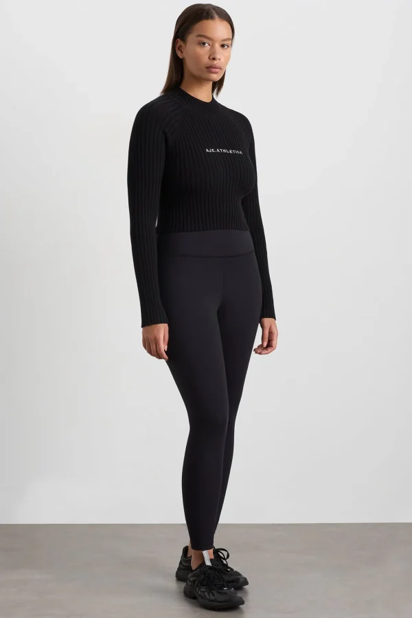 Cropped Knitted Long Sleeve Top 437
