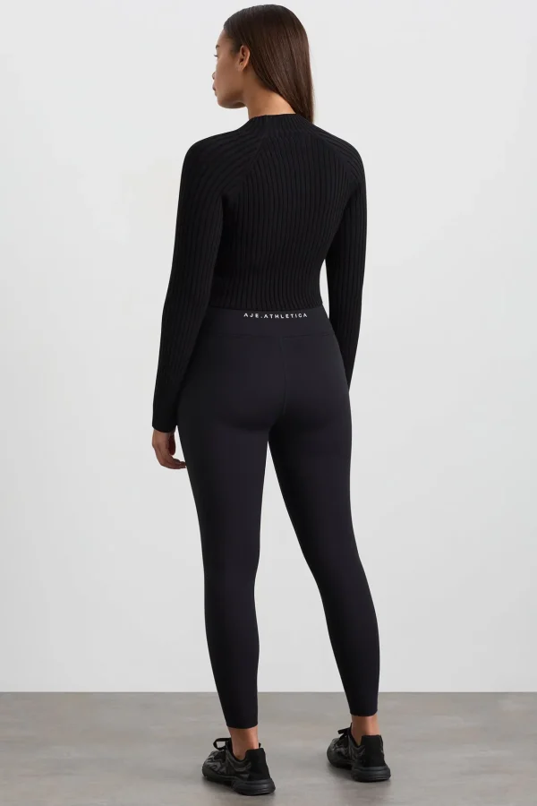 Cropped Knitted Long Sleeve Top 437