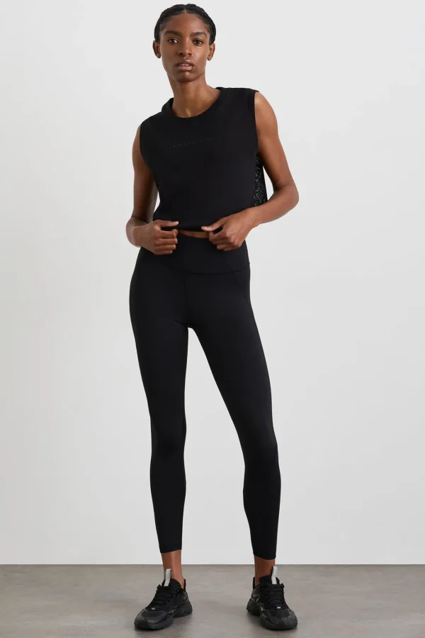 Cropped Logo Mesh Boxy Tank 146