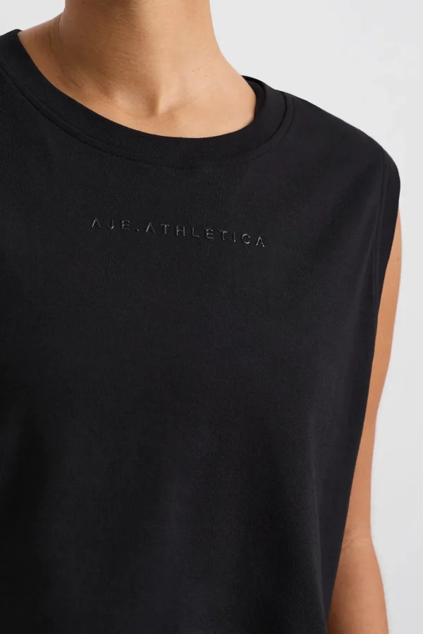 Cropped Logo Mesh Boxy Tank 146