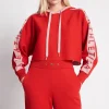Cropped Logotape Long Sleeve Hoodie 409