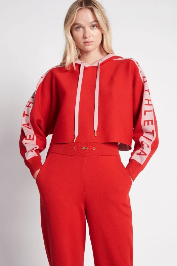 Cropped Logotape Long Sleeve Hoodie 409