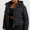 Cropped Signature Logo Hooded Puffer 711