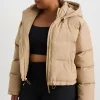 Cropped Signature Logo Hooded Puffer 711