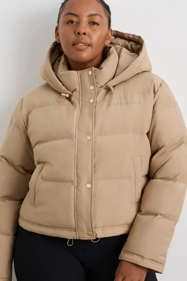 Cropped Signature Logo Hooded Puffer 711