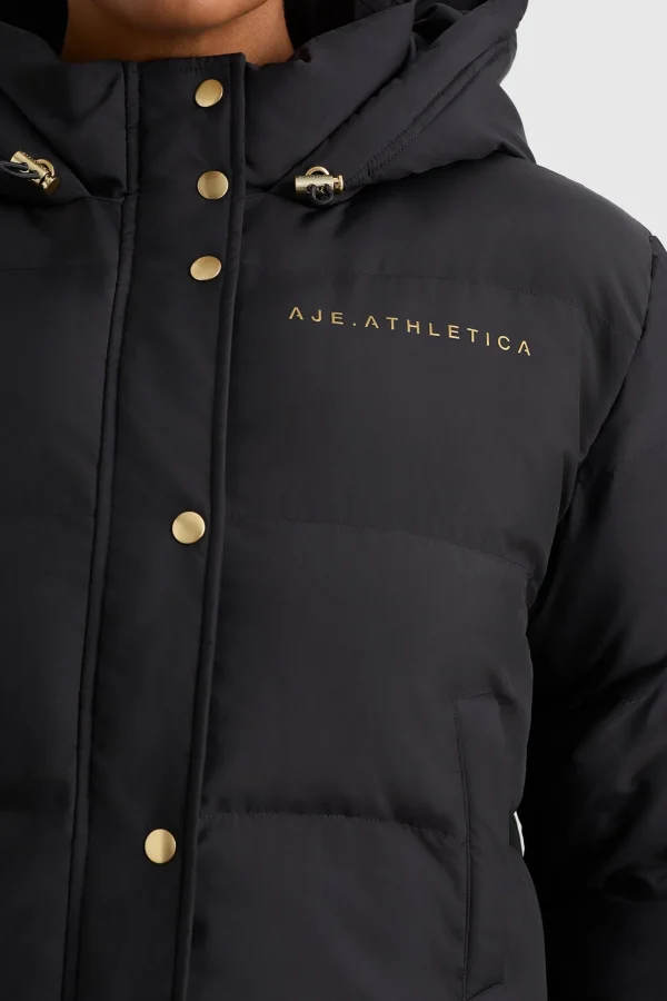Cropped Signature Logo Hooded Puffer 711