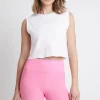 Cropped Split Back Tank 112