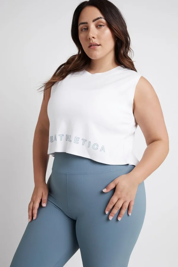 Cropped Split Back Tank 112