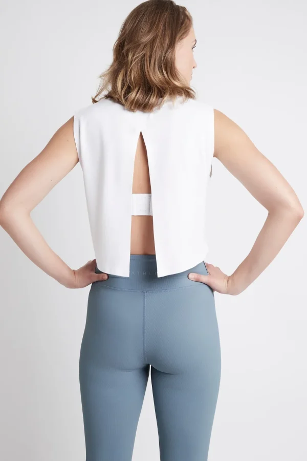 Cropped Split Back Tank 112