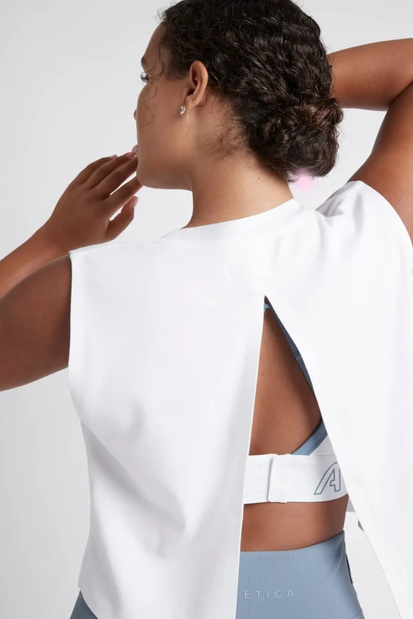 Cropped Split Back Tank 112