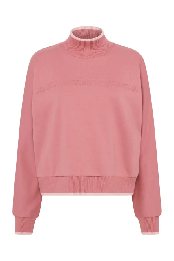 Embossed Signature Logo Funnel Neck Jumper 412