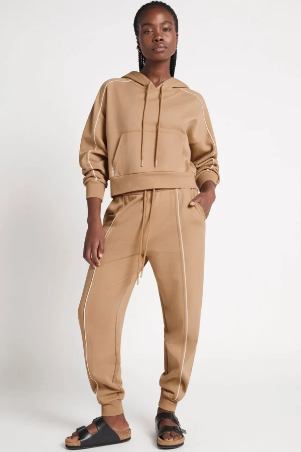 Fleece Contrast Piping Trackpants 504