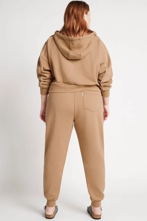 Fleece Contrast Piping Trackpants 504