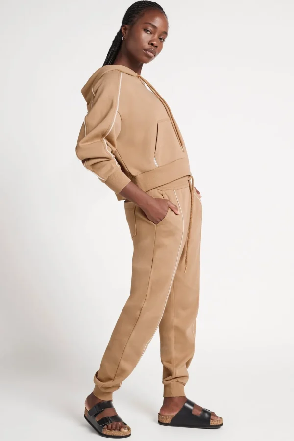 Fleece Contrast Piping Trackpants 504