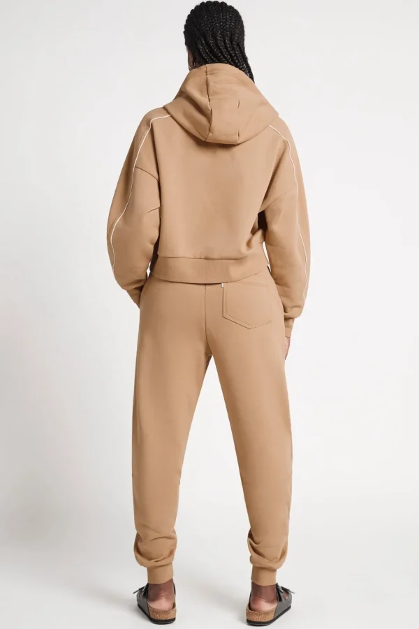 Fleece Contrast Piping Trackpants 504