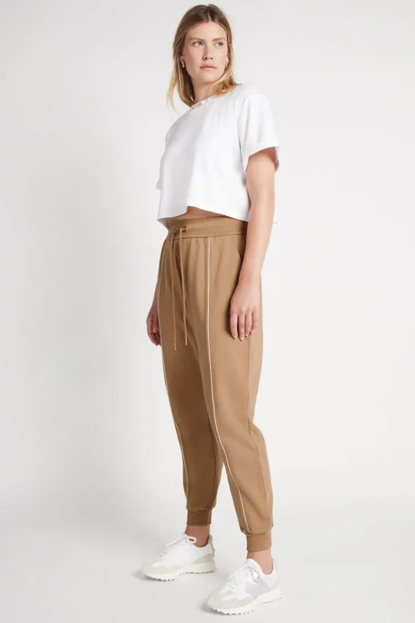 Fleece Contrast Piping Trackpants 504