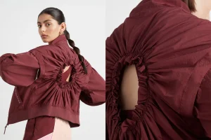 Gathered Cut Out Jacket 737