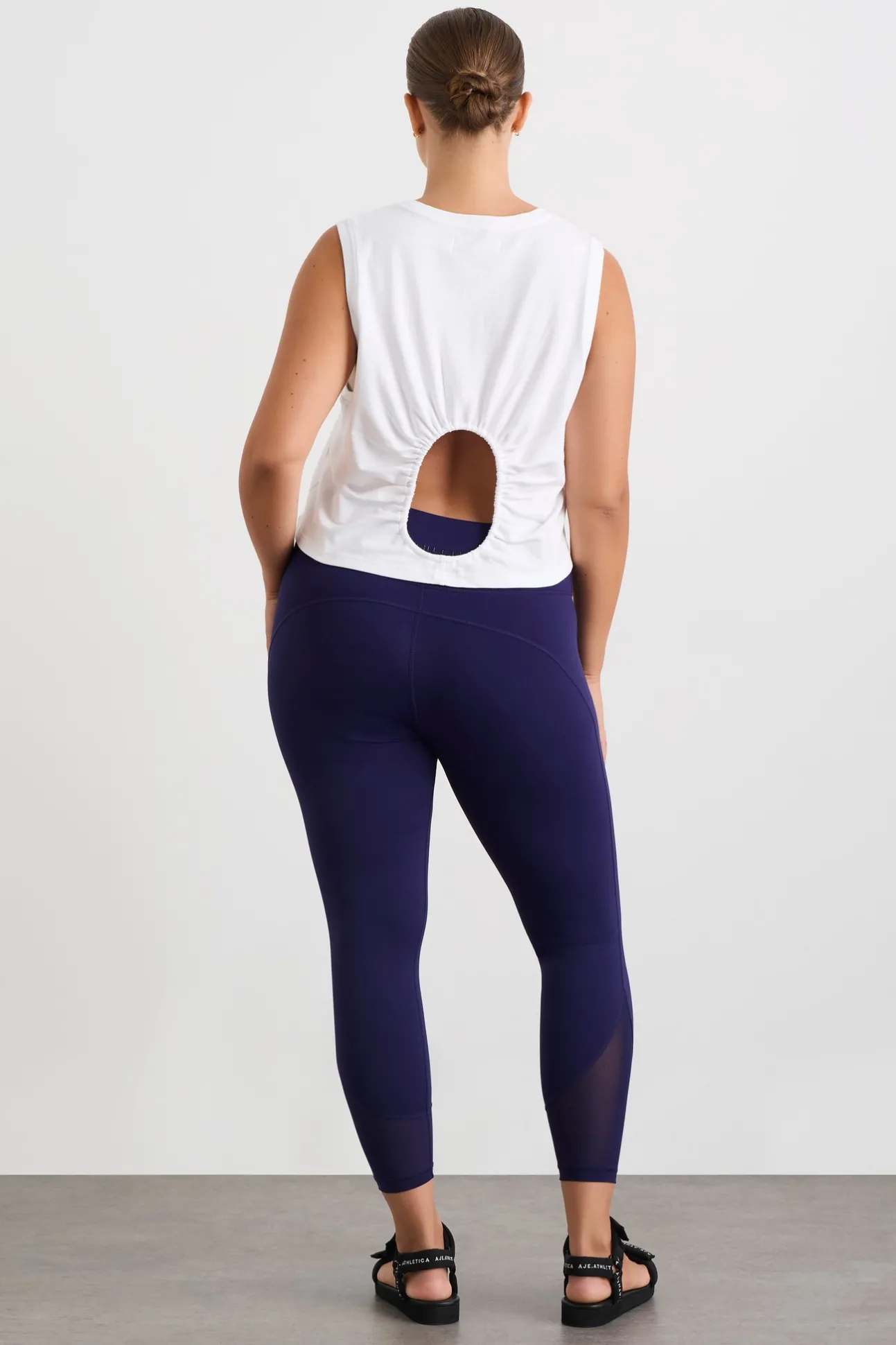 gathered_keyhole_crop_tan_15.webp Gathered Keyhole Crop Tank 145